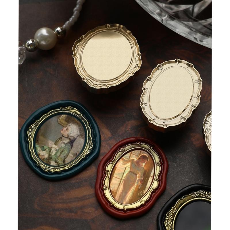 Matte Photo Frame Stamp Sealing Wax Stamp Head Fire Paint Lacquer Brass Seal Wax Stamp Head Envelope Wedding Invitation