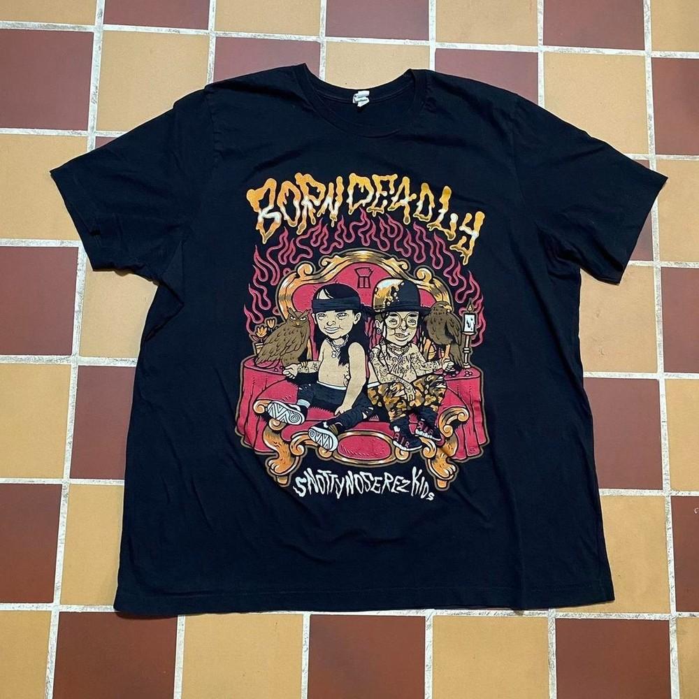 

Rare Snotty Nose Rez Kids Born Deadly rap tee shirt Tour SG067 Unisex T-Shirt M