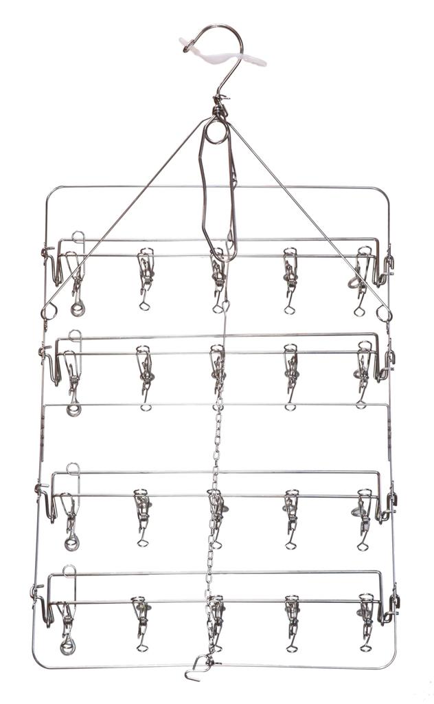 ImageCraft Mulțumesc Uscător de haine din oțel inoxidabil Uscare haine pentru interior și exterior 20 bucăți Umeraș "One You", Ciupitor, Utilizare, Ușor, Pliabil,