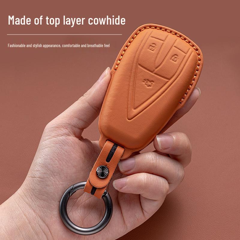 Changan Genuine Leather Key Case for EADO, CS75, CS35, CS55PLUS, Oshan X5/X7, UNI