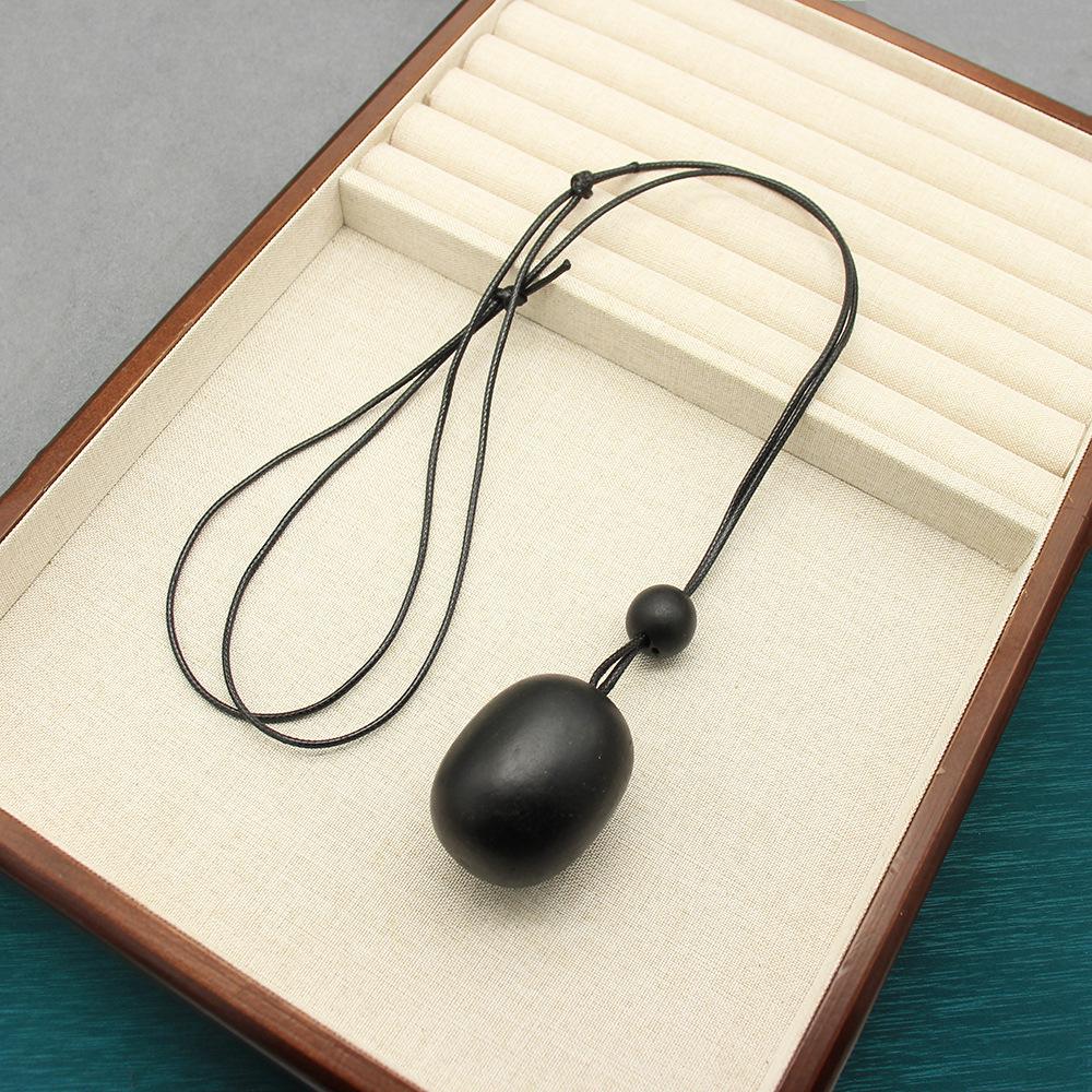 Exaggerated Black Fruit Necklace Sweater Chain - Adjustable, High-End Design