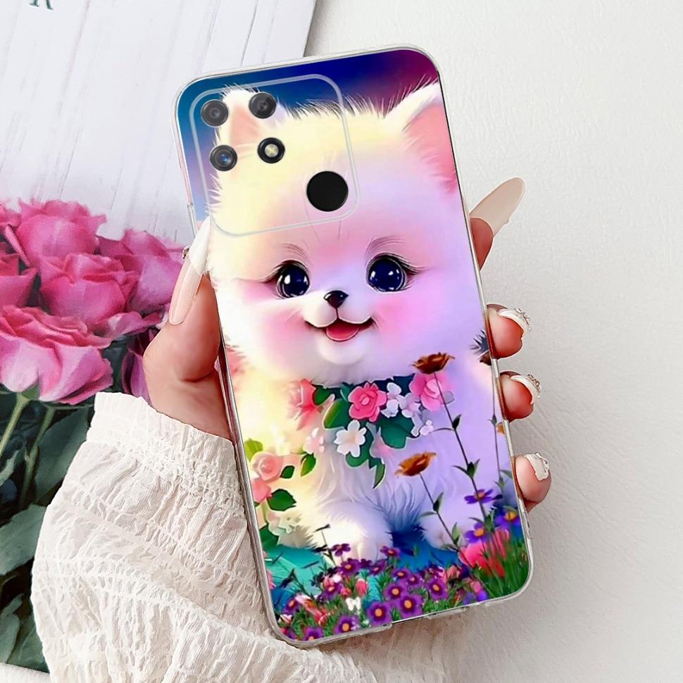 Soft Full RMX3430 Protective Cover For Realme Narzo 50A Casing Cat Pattern For Realme Narzo 50A Narzo50A Silicone Covers Case