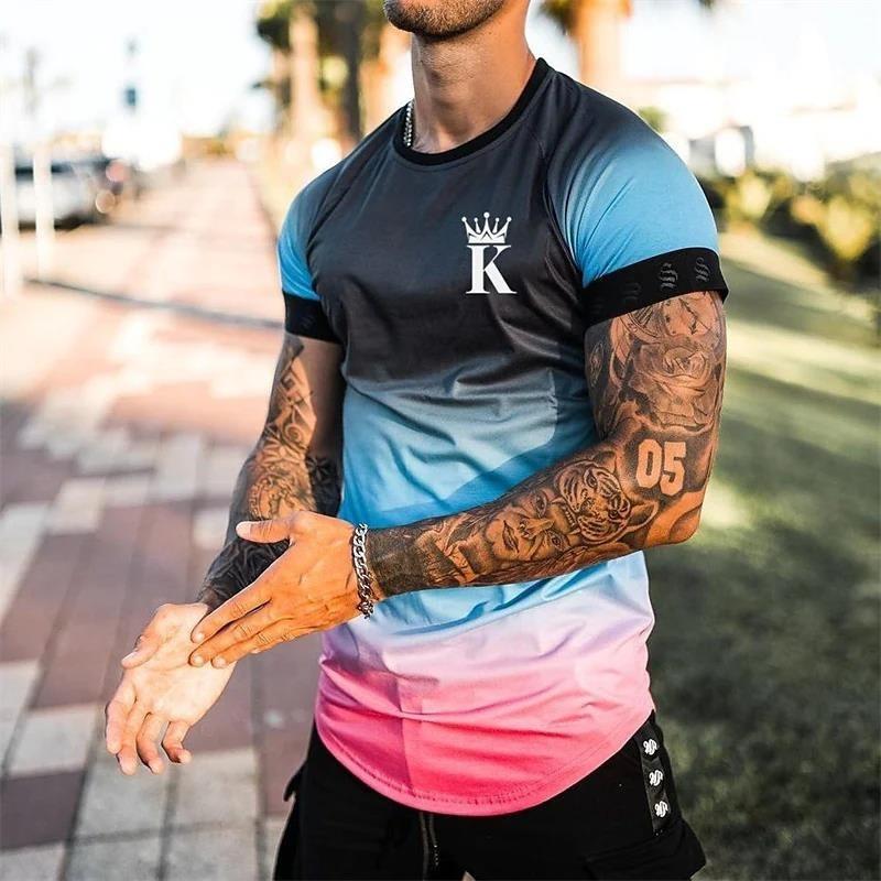 Men O Neck Letters Print T Shirt Casual O Neck 3d Tees Breathable Polyester Sportwear T-shirts