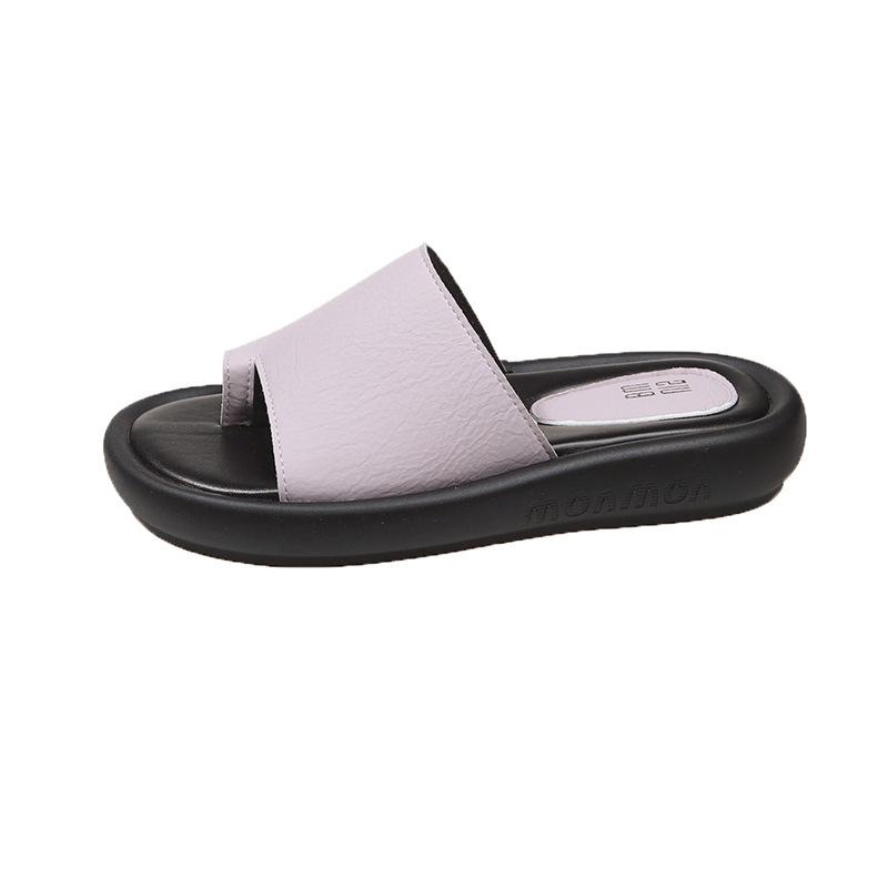 Pinch feet new 2025 evening slippers fairy wind sandals female flat shoes pinch feet wear French summer cool slippers