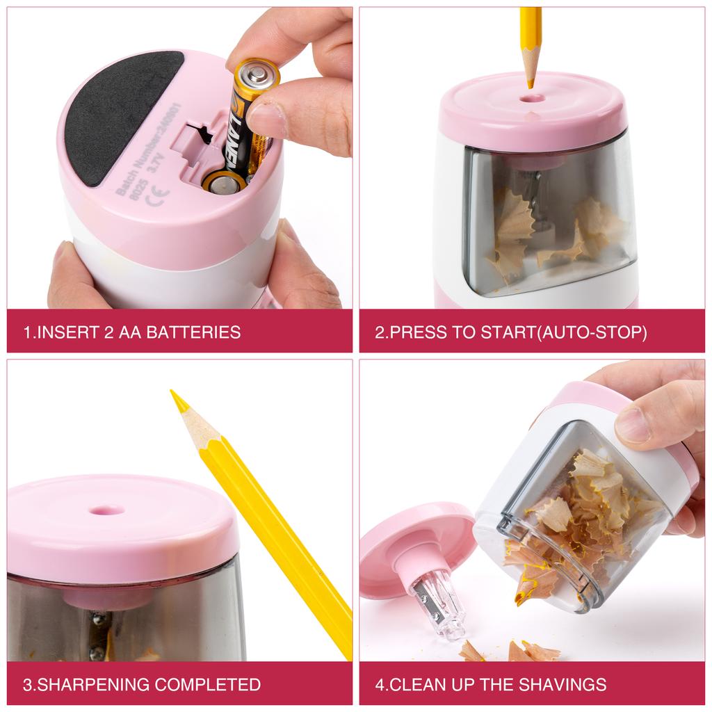 Elektrischer Bleistiftspitzer für den Schreibtisch, automatischer TouchSwitch-Bleistiftanspitzer, für Schule, Büro, Klassenzimmer, Schreibwaren