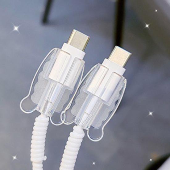 Protective Case for iPhone 20W USB-C Adapter Charger Cable 3D Cartoon Butterfly Power Adapter Charger Protective Cover Charging Cord Protector