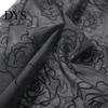 Men Casual Resort Wear Shirt Summer See-through Mesh Rose Pattern Turn-down Collar Short Style Floral Sleeves Single-breasted Mid Length Cardigan