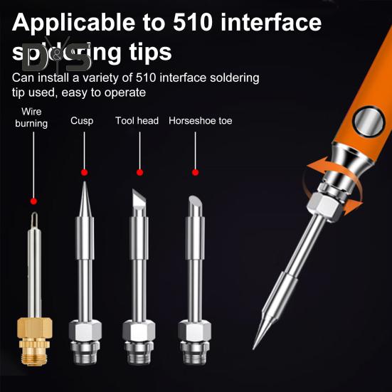 Kit fier de lipit electric Temperatură reglabilă Încălzire rapidă Portabil Design ușor Pix reîncărcabil pentru fier de lipit