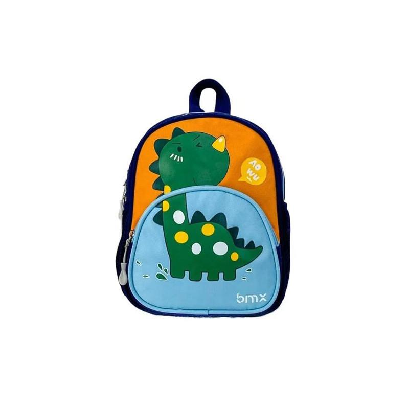 

Kindergarten Cartoon Backpack Dinosaur Design Kids Dualshoulder Backpack оранжевый
