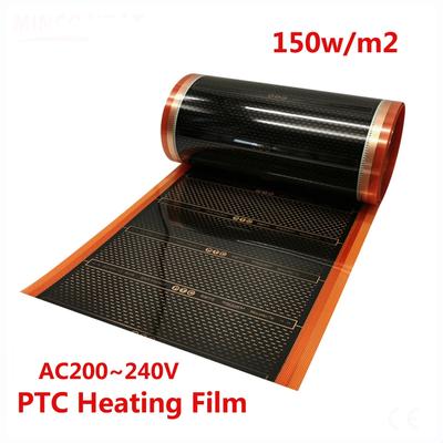 150w/m2 Grafeno PTC Elektrinė Šildymo Plėvelė Infraraudonųjų Spindulių AC200~240V Šilta Grindų Infraraudonųjų Spindulių Savaime Reguliuojanti Plėvelė 50cm Plotis