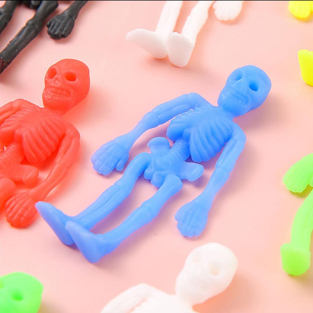 Skeleton Stretch Toy, Soft TPR Rubber Stress-Relief Toy For Kids And Adults(Random Color)