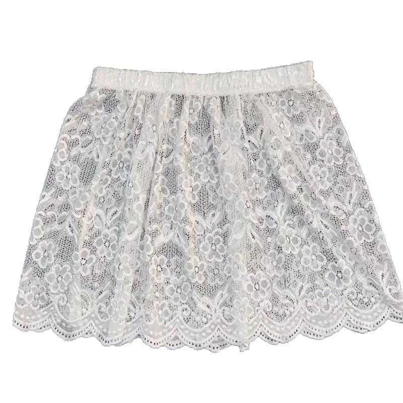 Four Seasons Women's Lace Mini Skirt with Embroidery - Fashionable Layer for Leggings, Sweatshirts, or Sweaters - Butt Covering Design