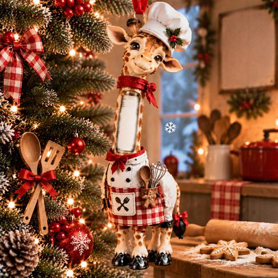 Giraffenmuster Hängende Ornamente Weihnachten Geldhalter Ornament, Acryl Geldklammer Dekoration für Leichte Dekorationen Baumtasche Auto, Süßer Beruf