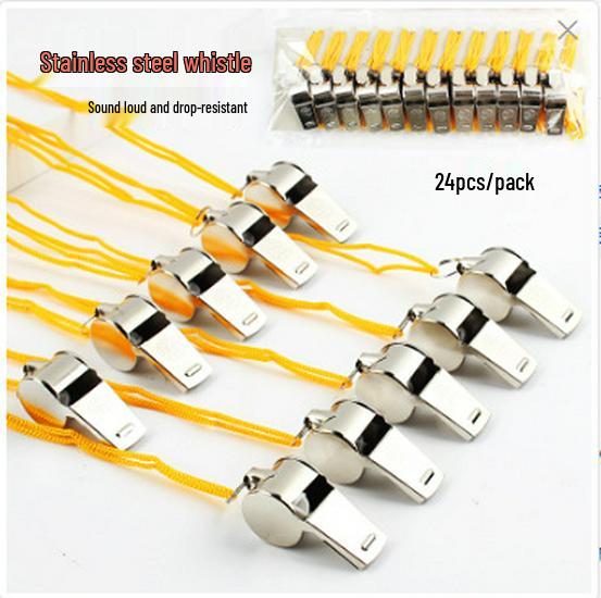 

Stainless Steel Loud Whistle with Lanyard for Coaches, Referees, SOS, and Outdoor Sports