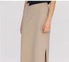 High Waist Elastic Bodycon Midi Skirt with Slit - 2024 Spring/Summer Collection