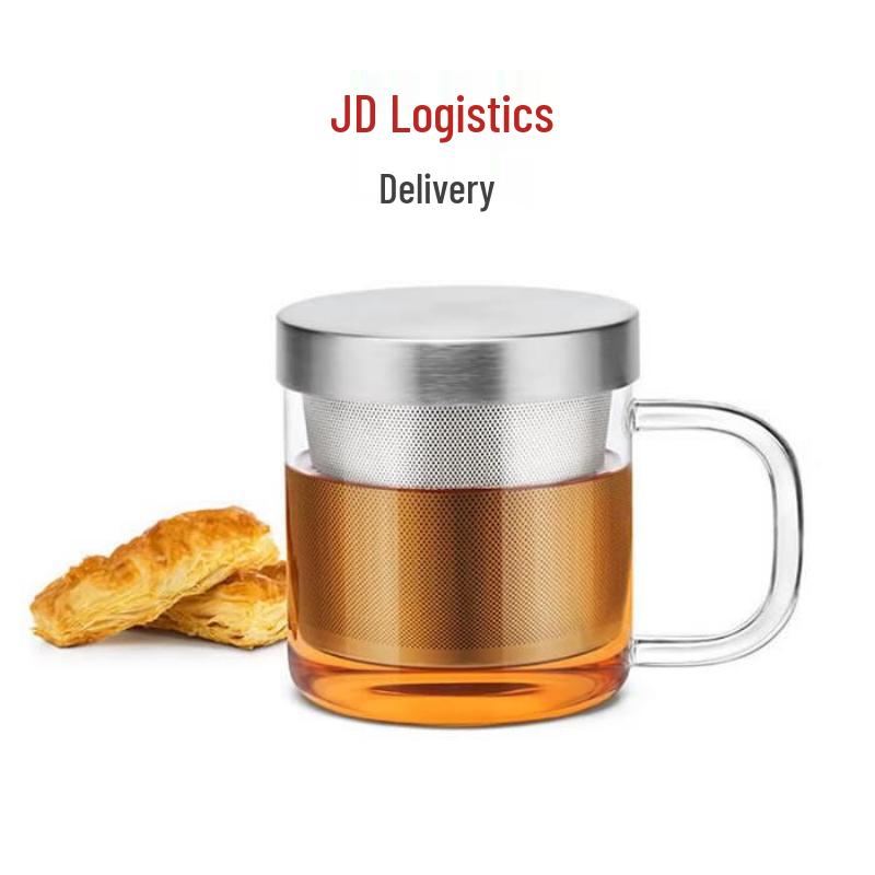 Shangming 350ml Heat-Resistant Glass Tea Infuser Mug
