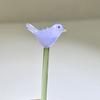 Hand Blown Mini Glass Figurines Collectible Tiny Bee Bird Dragonfly Butterfly Sculpture with Stem for Home Office Birthday Anniversary Gift