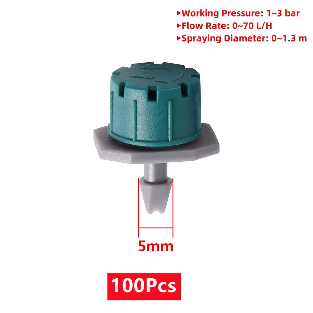Adjustable 8-Holes Dripper 3/5mm 4/7mm Barbed Garden Drip Irrigation System Watering Emitter Potted Bonsai Plant Watering Device