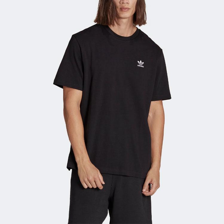 Adidas Originals Adicolor Classics Trefoil Boxy Logo Print Crew Neck T-Shirt Men Tops Black IA4839