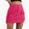 Fashion Summer Women's Short Cargo Skirts Pockets Solid Color Mini Casual Hip Lift Ladies Skirts Ladies Elegant Slim Fit Clothing