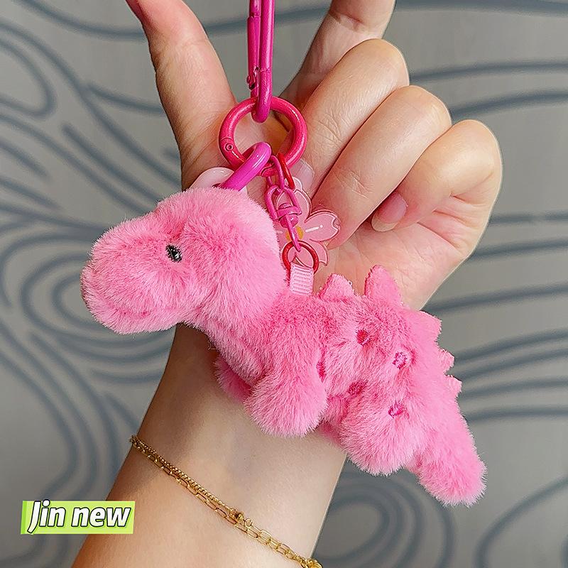 Colorful Dragon Animal Pendant Keychain Bag Plush Decor Accessories Dolls Pendant Gifts