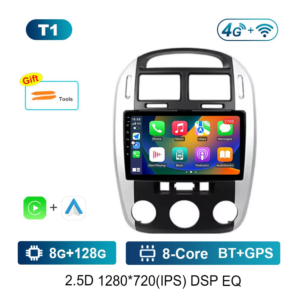 9 Inch GPS Navigation Android OS for Kia Cerato 2004 - 2008 4G DSP Stereo Car Radio Multimedia Player WiFi Bluetooth Cooling Fan
