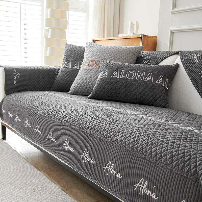 

Подушка для дивана из чистого хлопка, простая и нескользящая ткань, всесезонный универсальный чехол для дивана из цельного хлопка, полотенце, летний чехол, подушка 70*70cm