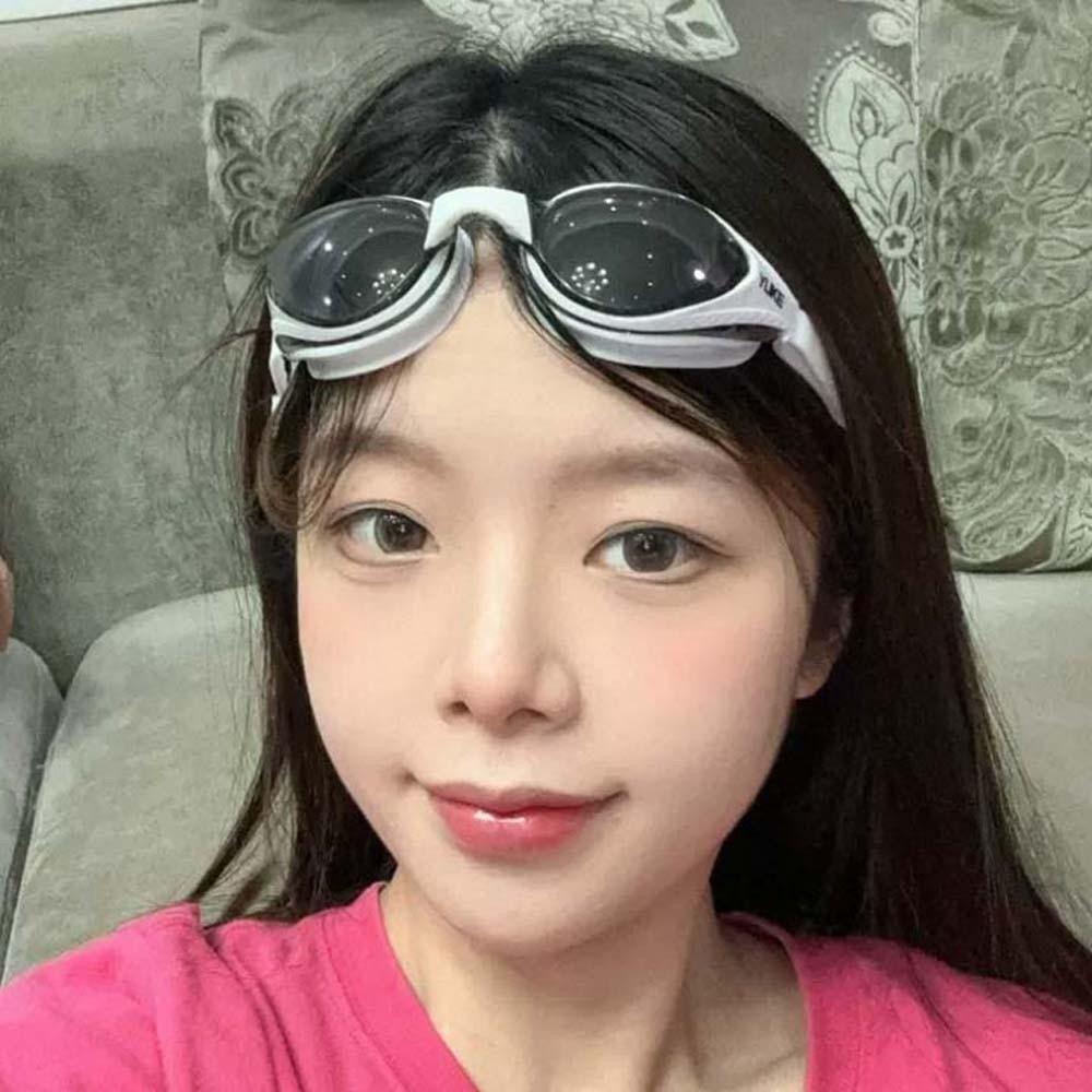 Waterproof Contrast Color Swim Glasses TPU Big Frame Anti-fog Swim Eyewear Swimming Goggles  Women