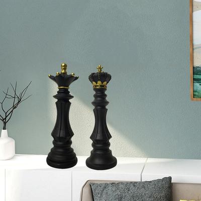 2 Ornements de Sculpture d'Échecs Figurine