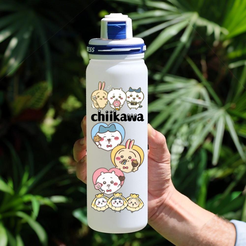 

1000ML Nanka Chiisakute Kawaii Yatsu Matte Scale Cup Chiikawa White Plastic Cup Hachiware Usagi School Drink Bottle Gourde Gift