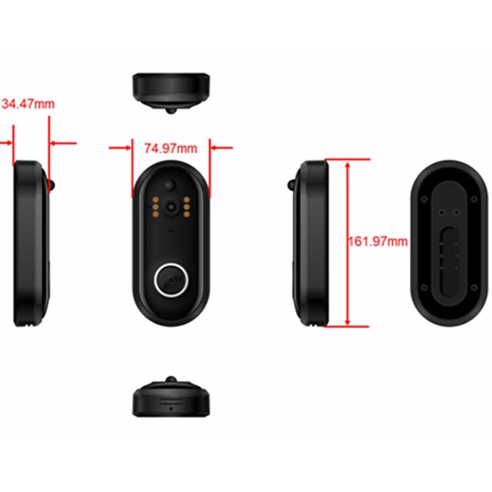 Video Doorbell Intercom System, Smart Wireless WiFi Security Doorbell, Infrared Night Vision Surveillance Camera