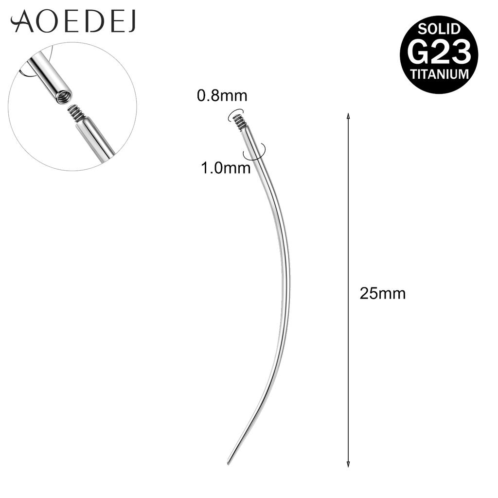 AOEDEJ 1 Stück G23 Titan Piercing-Kit Interne Gewinde Gebogener Konus Einführstift Werkzeug Für Tragus Helix Lippe Nase Piercing Schmuck