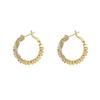 Luxury French Large Circle Plated Earrings with Niche Design