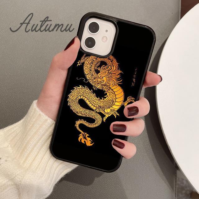 Chinese Dragon Phone Case for iPhone 11 12 13 14 Pro Max Mini X XR XS SE 2020 6S 7 8 Plus Samsung Galaxy S21 S22 Shell Coque