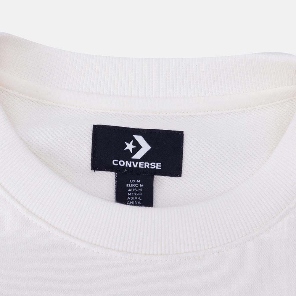 Converse Sweatshirts Unisex White Crew Neck Moderate UCJ420-W2Y