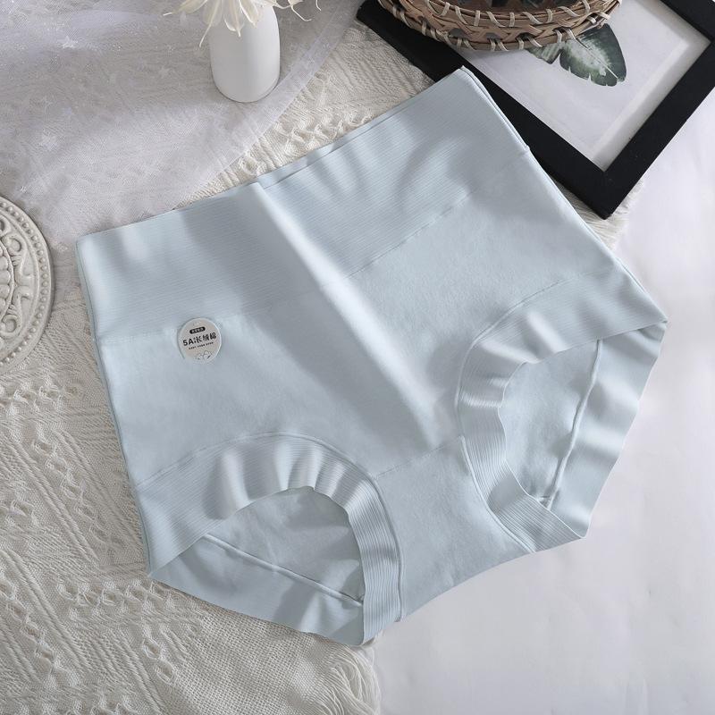 Women s Large High Waist Seamless Briefs - 5A Grade Pure Xinjiang Cotton, Antibacterial & Breathable. Large