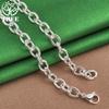 Korean 925 Sterling Silver Round Hollow Pendant Necklace High-Quality Fashion Jewelry For Women New Accessories Birthday Party