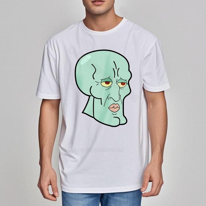Unisexs Tshirt Quickdry Unisex Tshirt Green Alien Face On Black Cotton Casual Tee Classic Fashion Tshirt Vintage