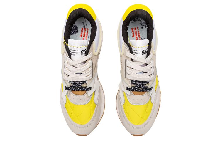 Li Ning Cushioning Slip Resistant Abrasion Resistant Lightweight Low top Running Shoes Women's Dark Yellow AGCP382-3