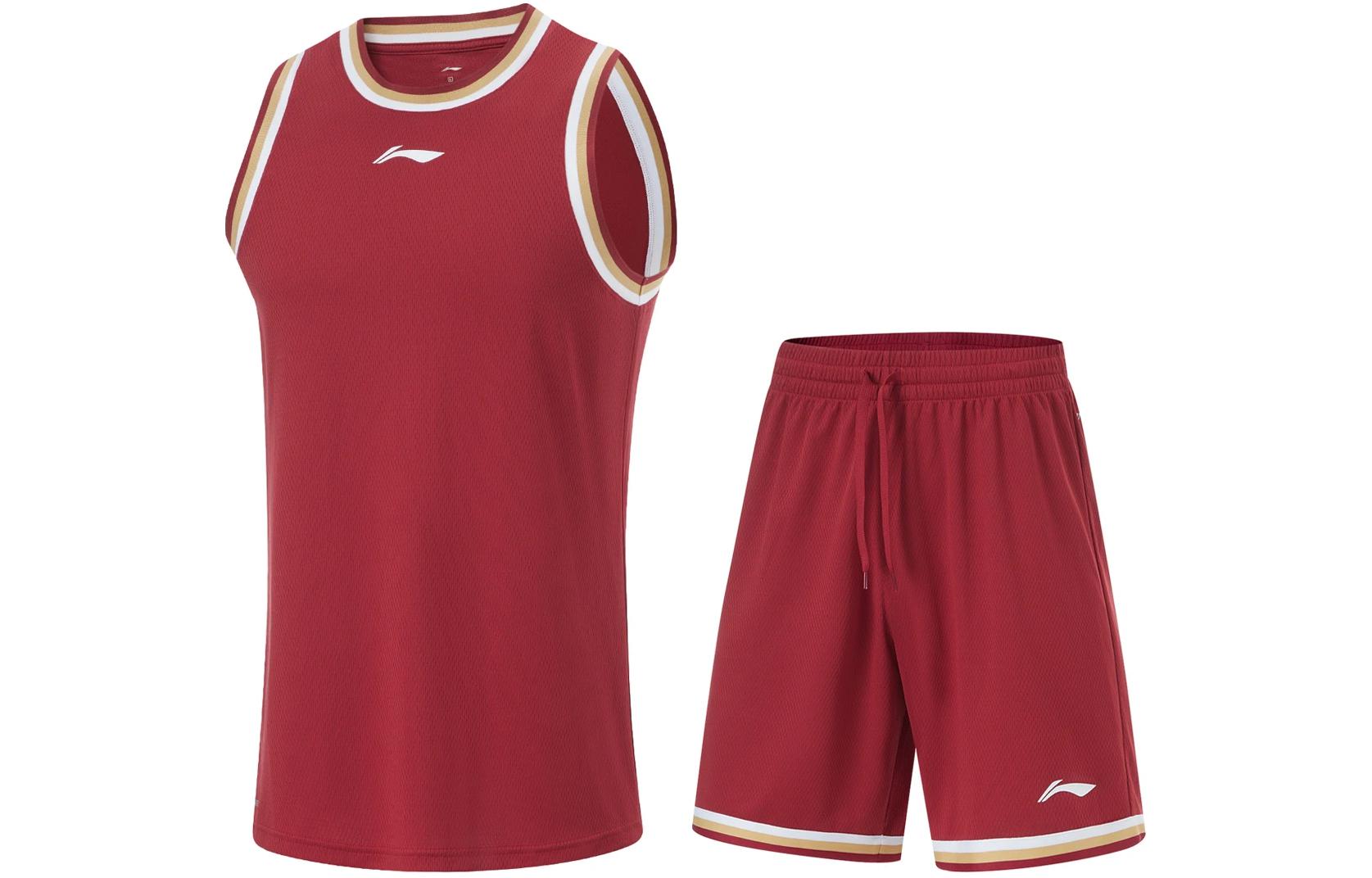 Li Ning CBA Collection Basketball Suit Men s Red AATU017-13 L