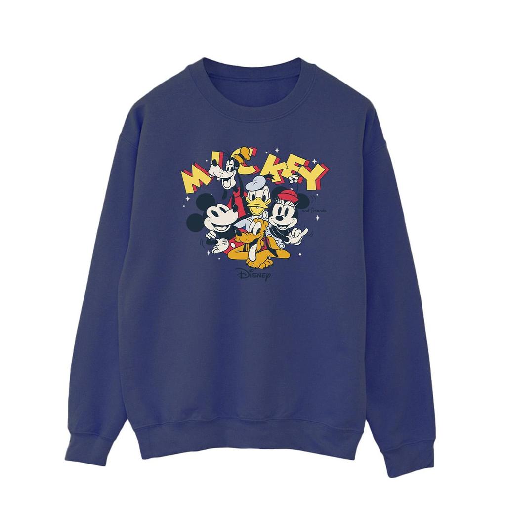 Disney Mens Mickey Mouse Group Sweatshirt