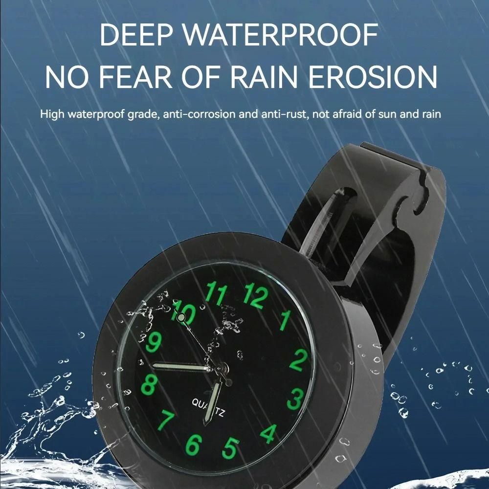Aluminum Housing Handlebar Mount Clock Waterproof Luminous Clock  Scooter Application
