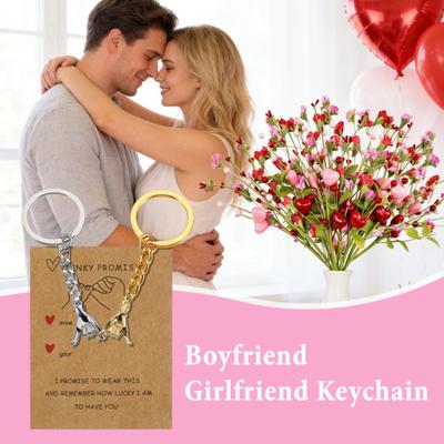 1 Pair Couple Keychain Hand In Hand Design Promise Matching Keychains Him Her Anniversary