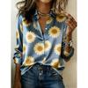 Vintage Color-Block Striped Satin Long Sleeve Shirt Women Relaxed Fit Office Casual 2026