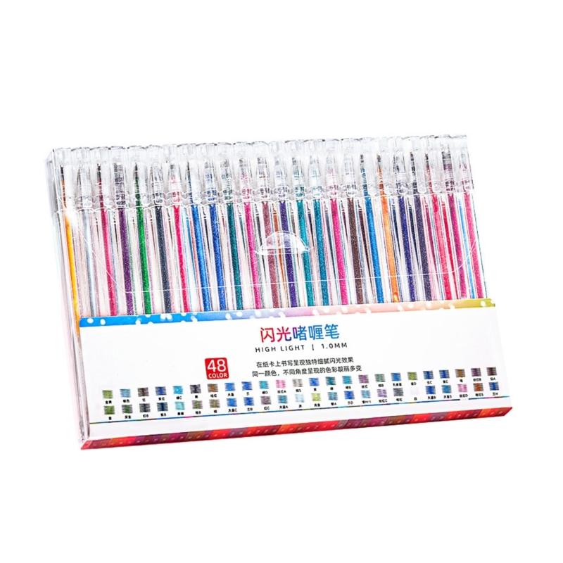 Glitter Gel Pens Pack Colored Glitter Pens, Colorful Sparkles Gel Markers for Journaling Coloring Art Crafting Supplies