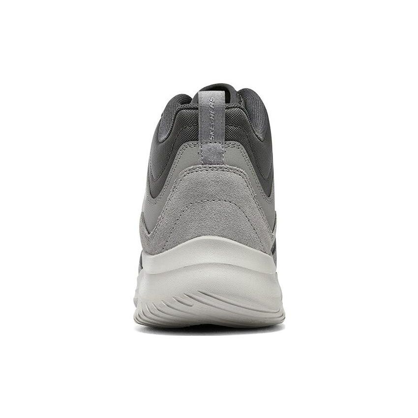 Skechers 3.0 Synthetic Leather Trendy Mid-Top Casual Shoes Men Casual Shoes Gray 232407-GRY