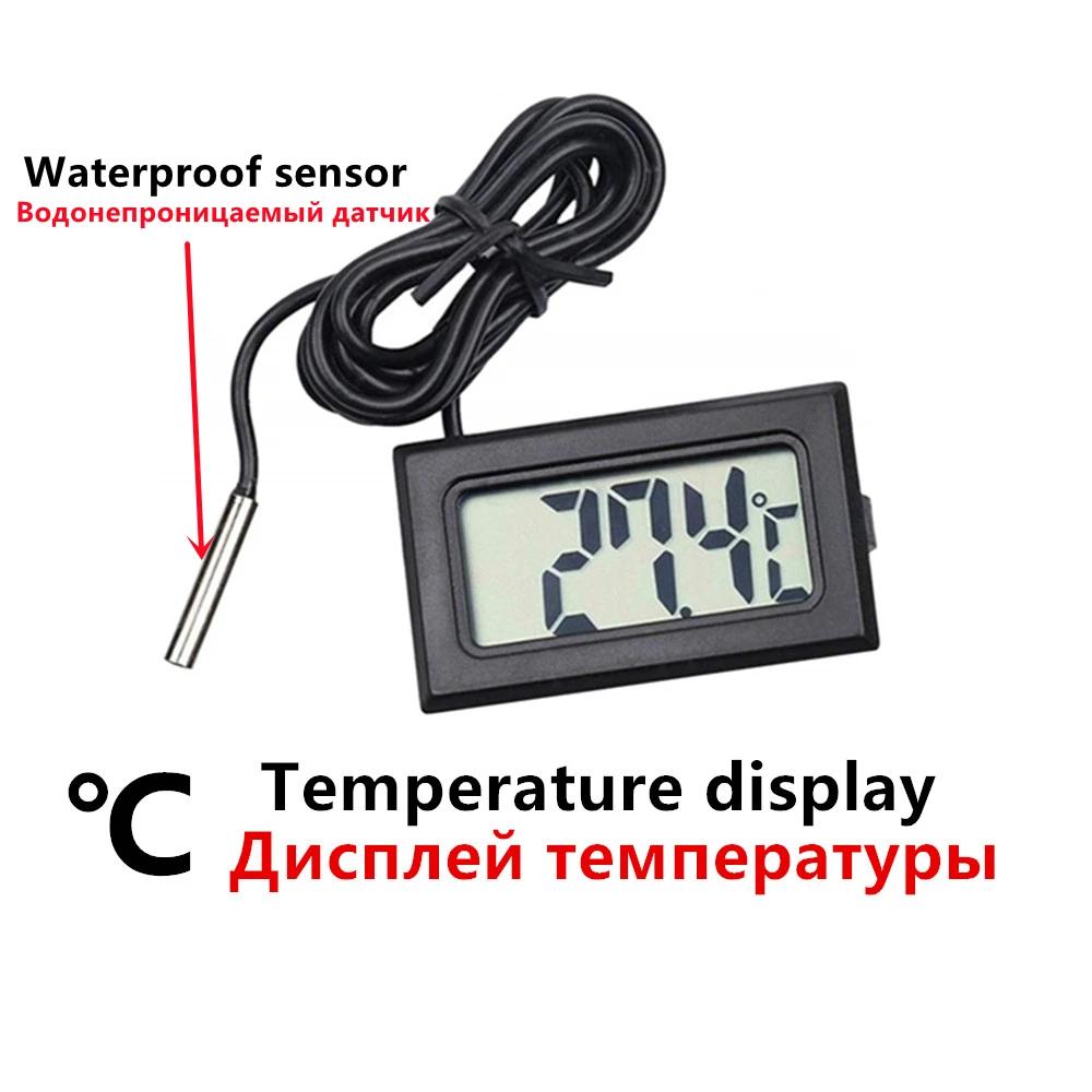 Mini LCD Digital Termometer Hygrometer Temperatur Inomhus Bekväm Temperatursensor Fuktighetsmätare Mätinstrument Kabel