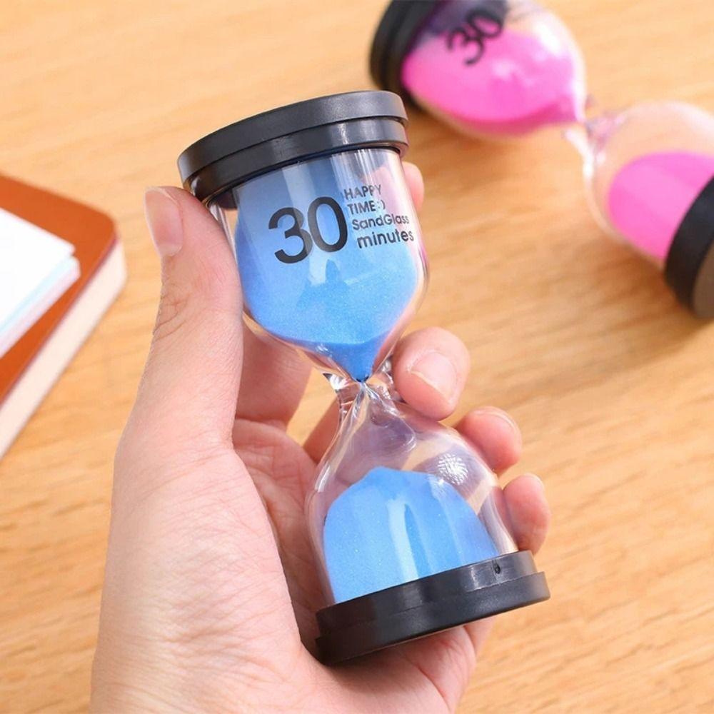 Decoration Toothbrushing Timing Black Cover Desktop Ornament Time Funnel Hourglass Timer Sandglass