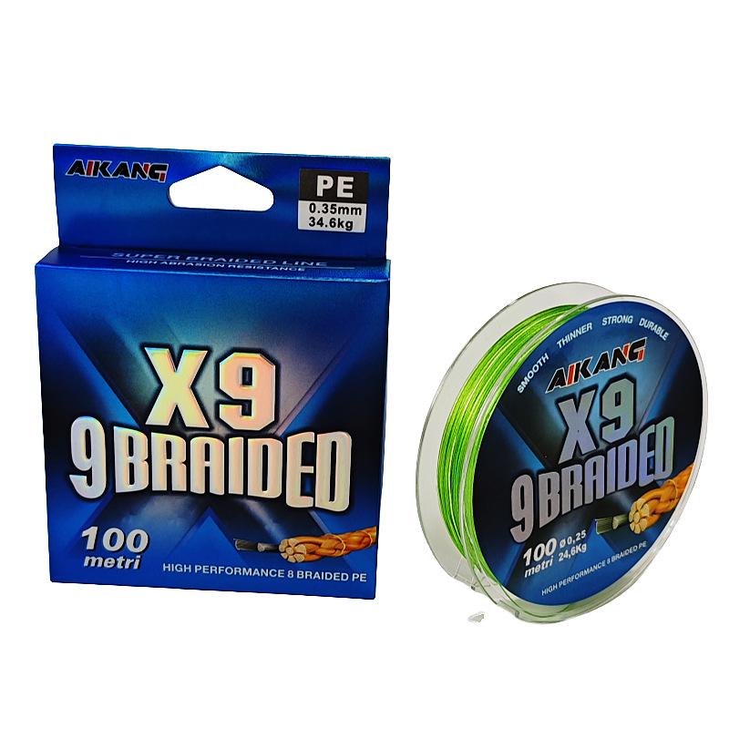 Genuine 9-Strand PE Fishing Line, 100 Meters – Strong Tensile Force for Horse Fishing