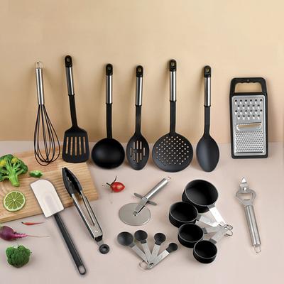 Nylon Kitchenware 19 Piece Household Cooking Spatula and Spoon Set Kitchen Cookware Baking Tools Set
